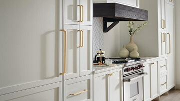 New Kitchen Cabinets With Fancy Gold Hardware