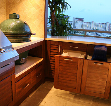 Completed Outdoor Wood Kitchen
